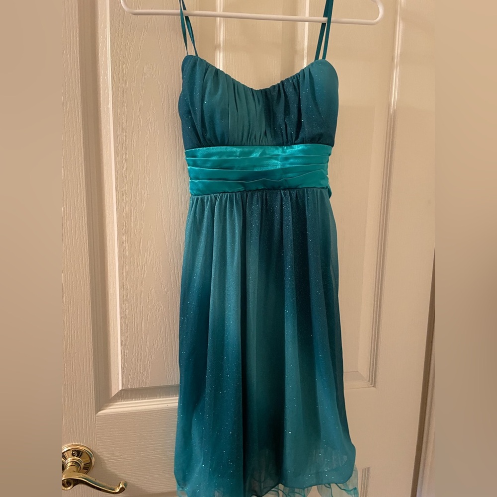 Glittery Teal Dress